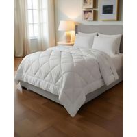 Cubrecama Nórdico 1 Plaza Blanco Diseño Ligero 150x200 cm