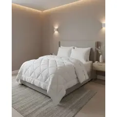 GENERICO - SET SÁBANAS MAS PLUMÓN NORDICO 2 PLAZAS BLANCO 200CM X 230 CM