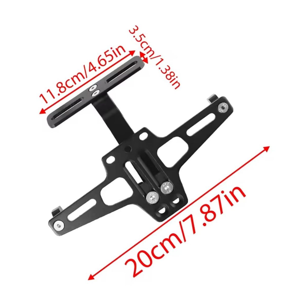 GENERICO - Soporte de Matrícula para motos universal retractil