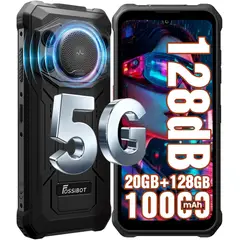 FOSSIBOT - F110 Pro 5G Celular 20GB+128GB 10000mAh Android 15 Smartphone-Negro