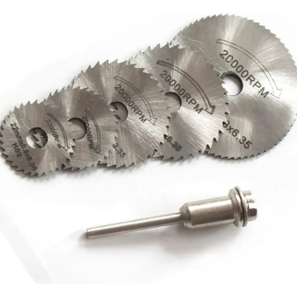 Set 5 Mini Sierras Circulares Para Taladro O Dremel Negro, marca GENERICO - Foto 2