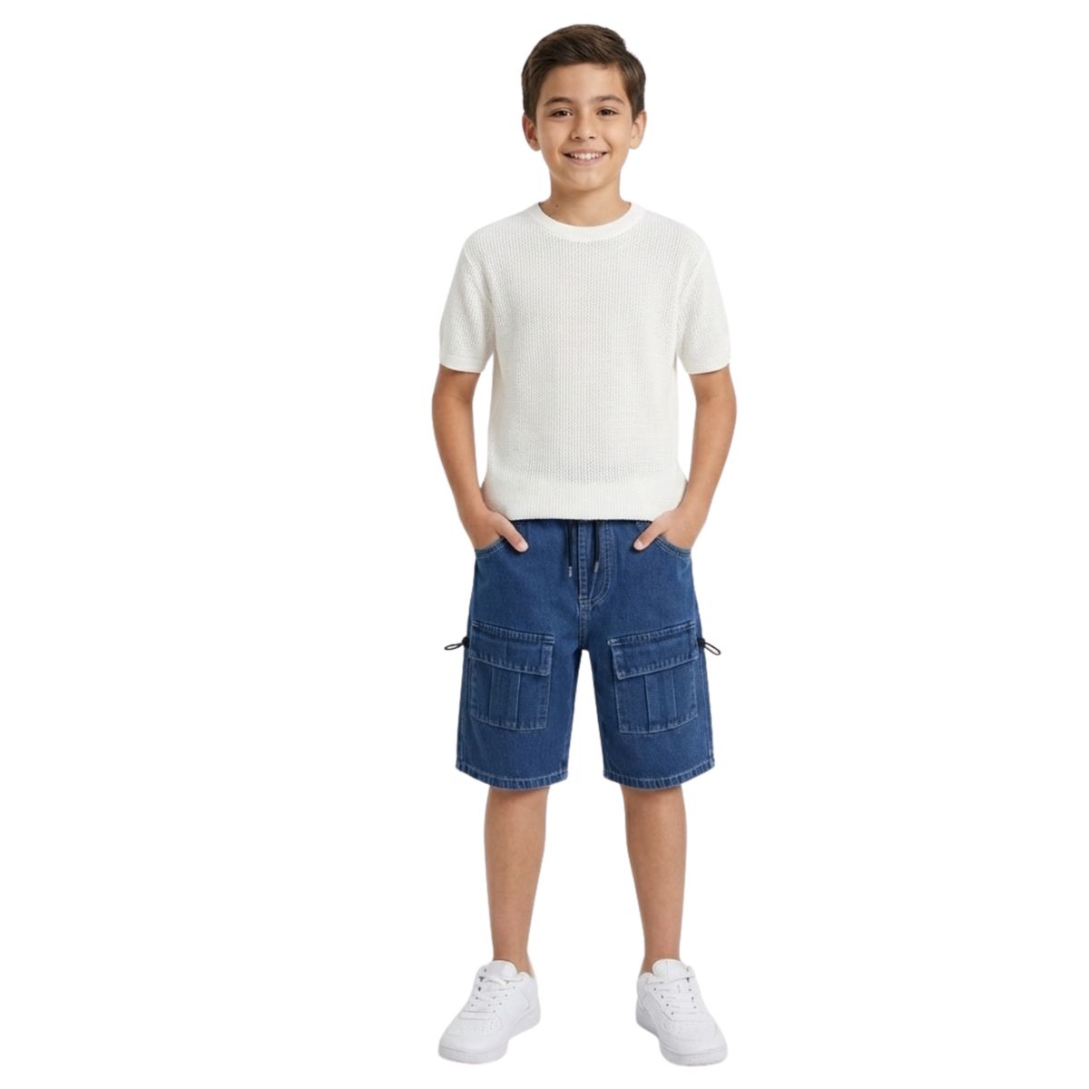 KIBOU - Short Cargo Niño Con Bolsillos Cómodo Verano
