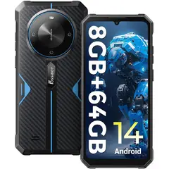 FOSSIBOT - F105 Celular 8GB+64GB 10300mAh Smartphone-azul