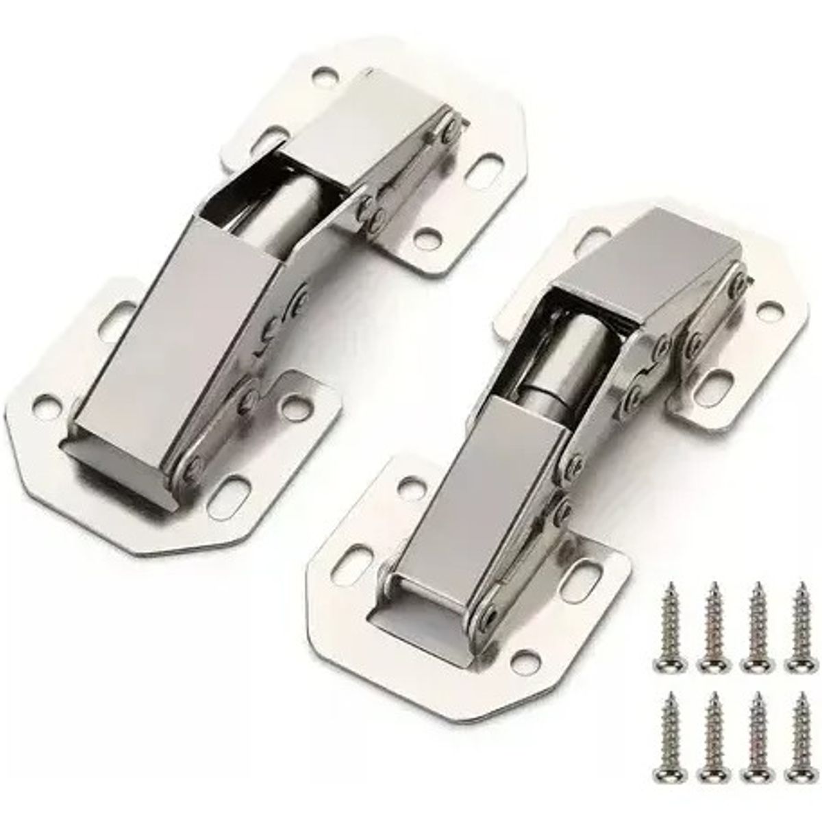 GENERICO - Set 4 Bisagras Bidimensional Oculta 90 Grados Con Tornillos