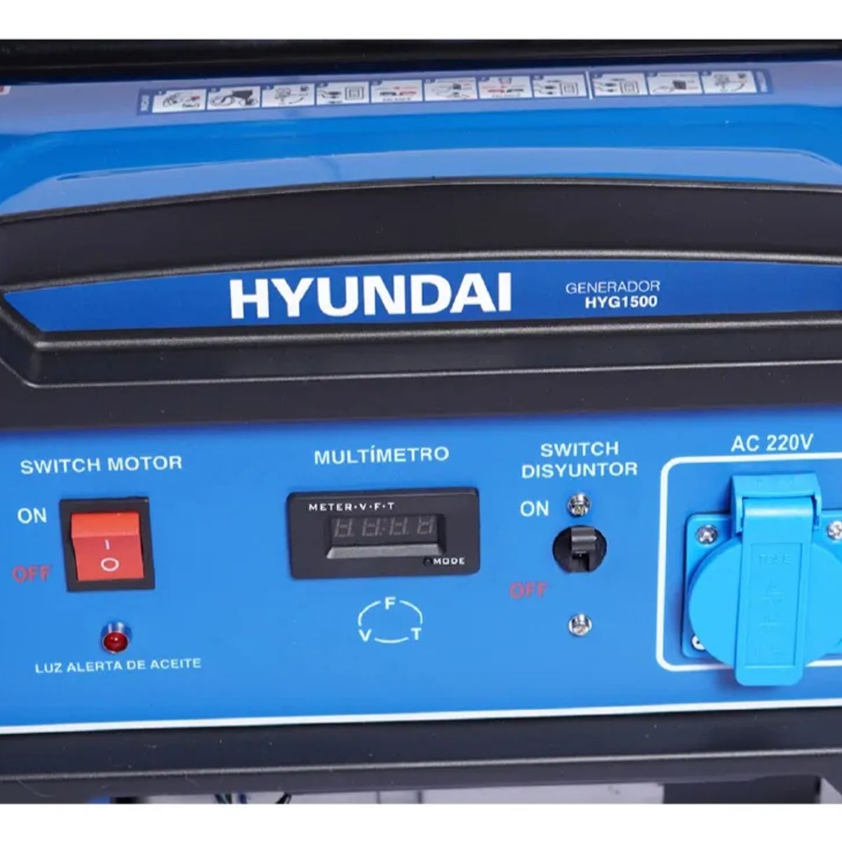 HYUNDAI - Generador Eléctrico gasolina 1.100 w Partida Manual