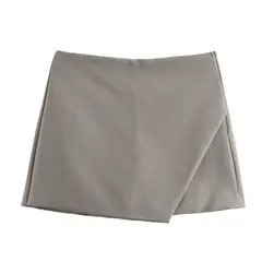 VELVET - Falda short Cruzada Elyvett Chocolate