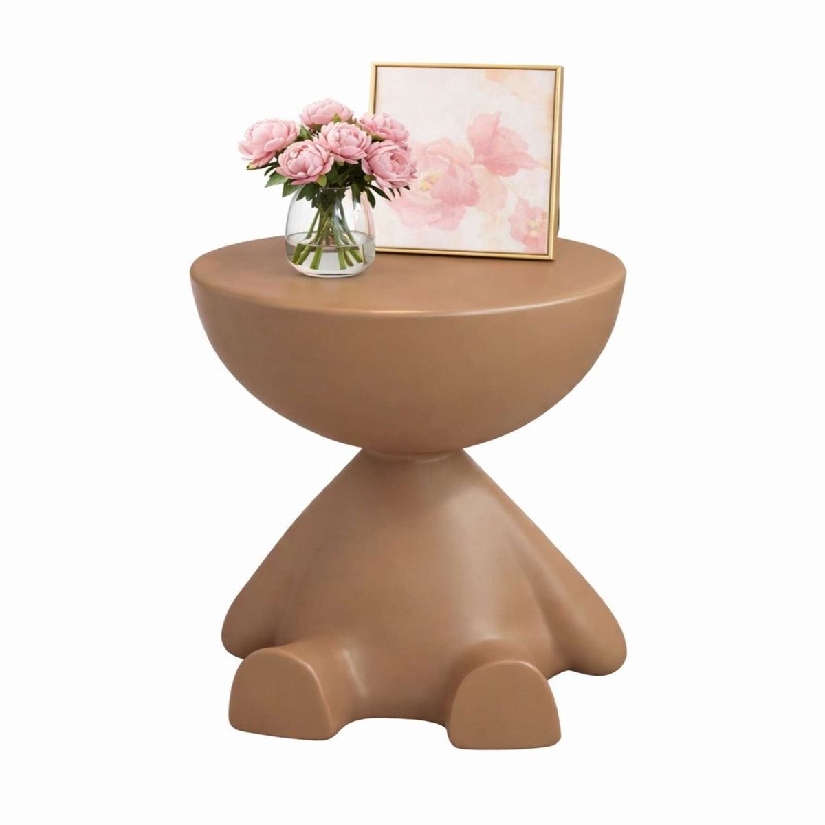 GENERICO - EL GUARDIÁN SENTADO MESA DE ARRIMO ESCULTURAL NARANJA