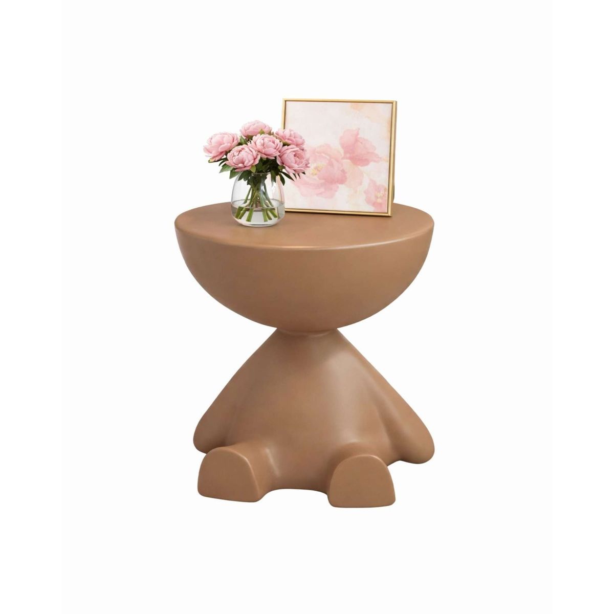 GENERICO - EL GUARDIÁN SENTADO MESA DE ARRIMO ESCULTURAL NARANJA