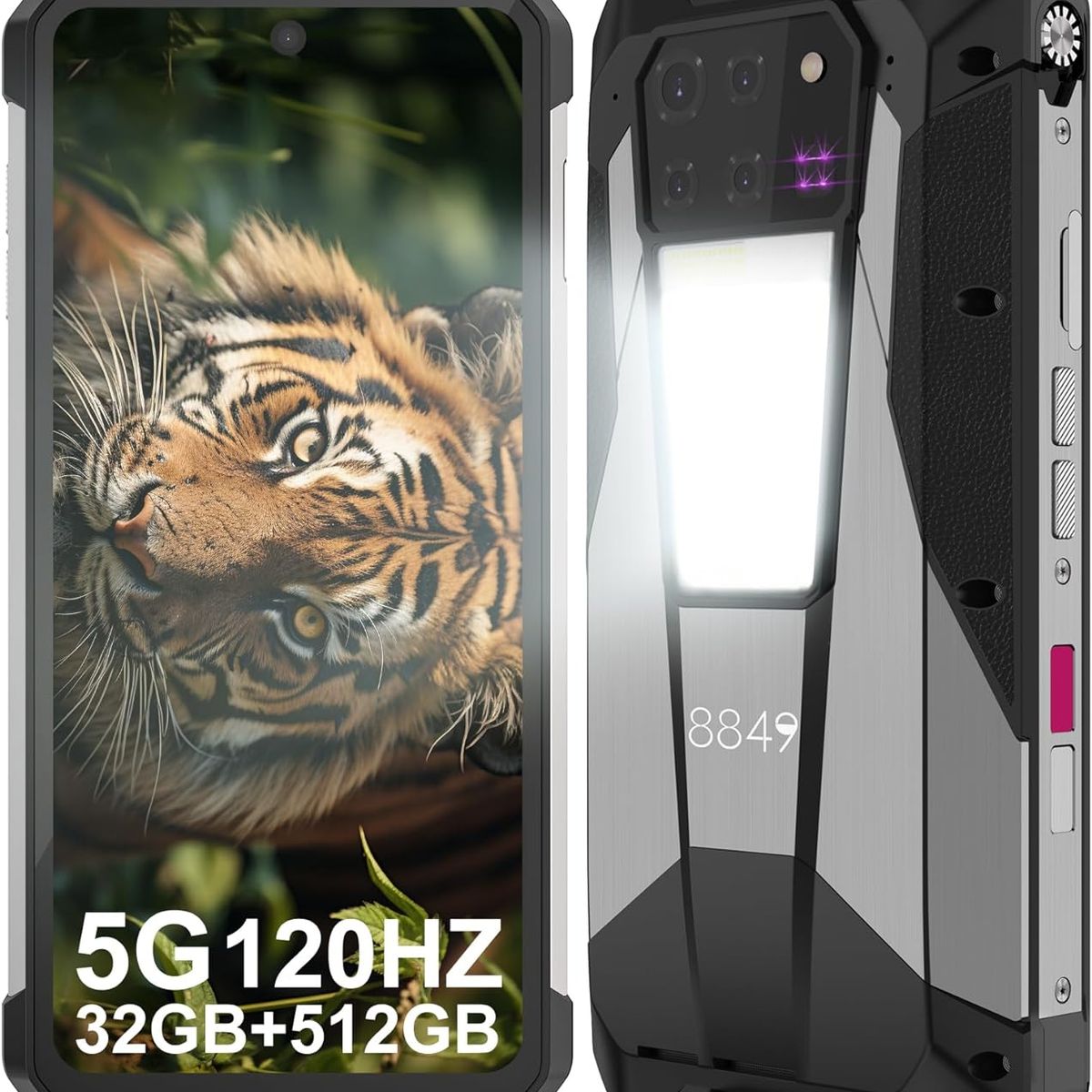 UNIHERTZ - Unihertz Tank 3 Pro 5G celular 32GB+512GB 23800mAh 200MP-Negro