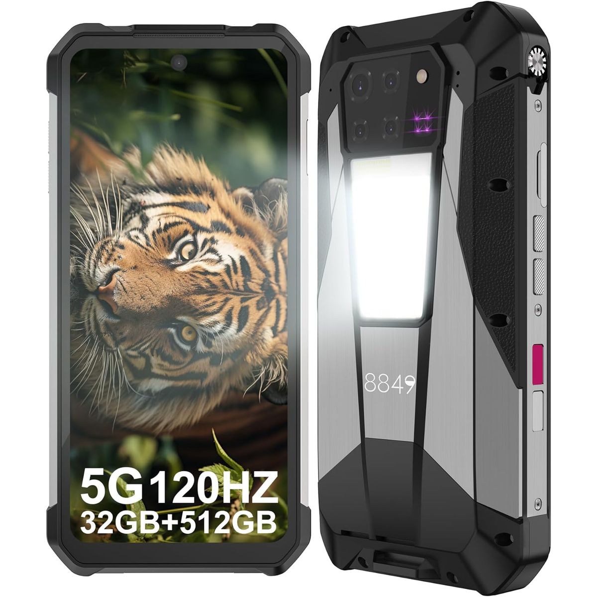 UNIHERTZ - Unihertz Tank 3 Pro 5G celular 32GB+512GB 23800mAh 200MP-Negro