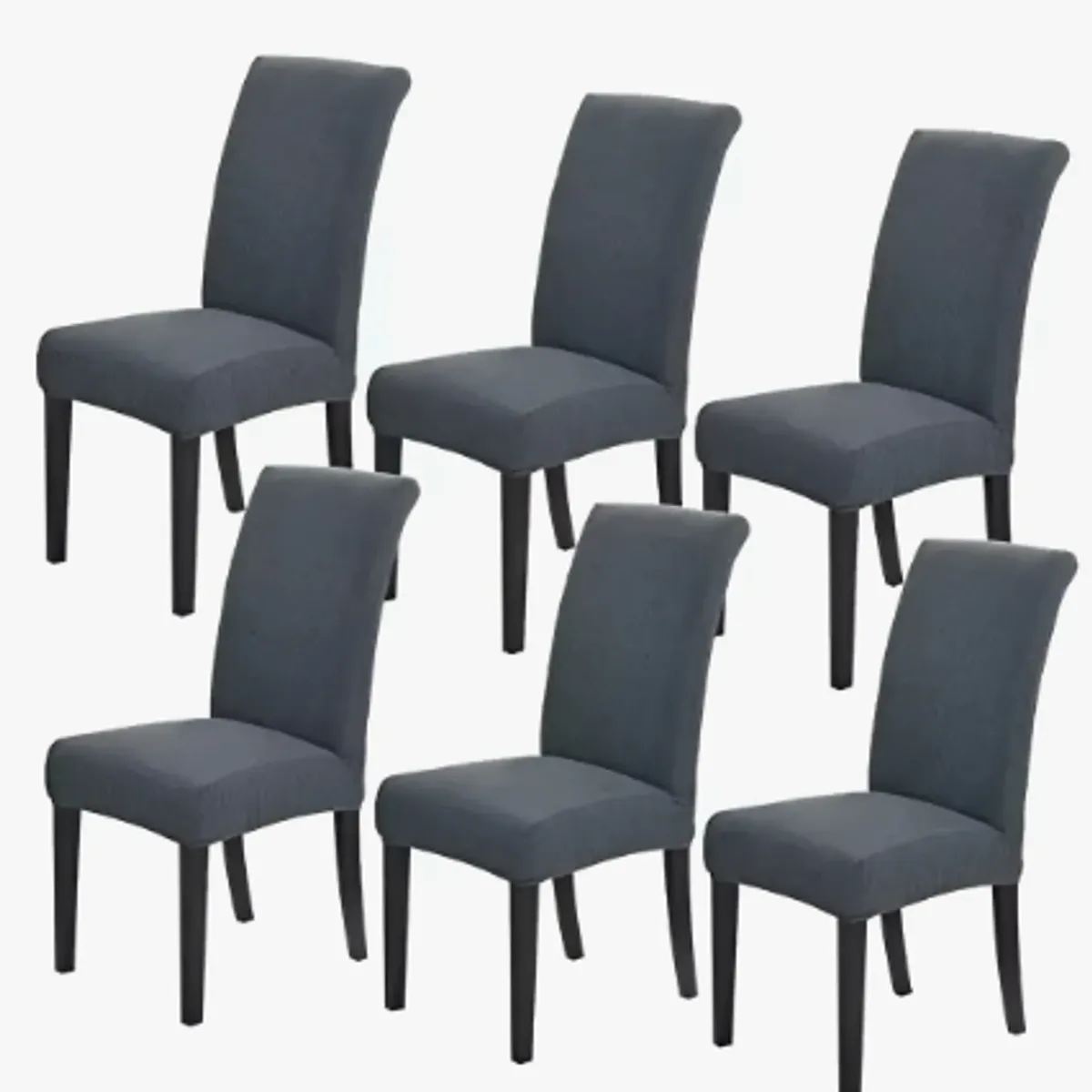 GENERICO - Pack 6 Funda De Silla Para Comedor Diseño Flor Spandex Color Marrón Oscuro Diseño De La Tela Rayas
