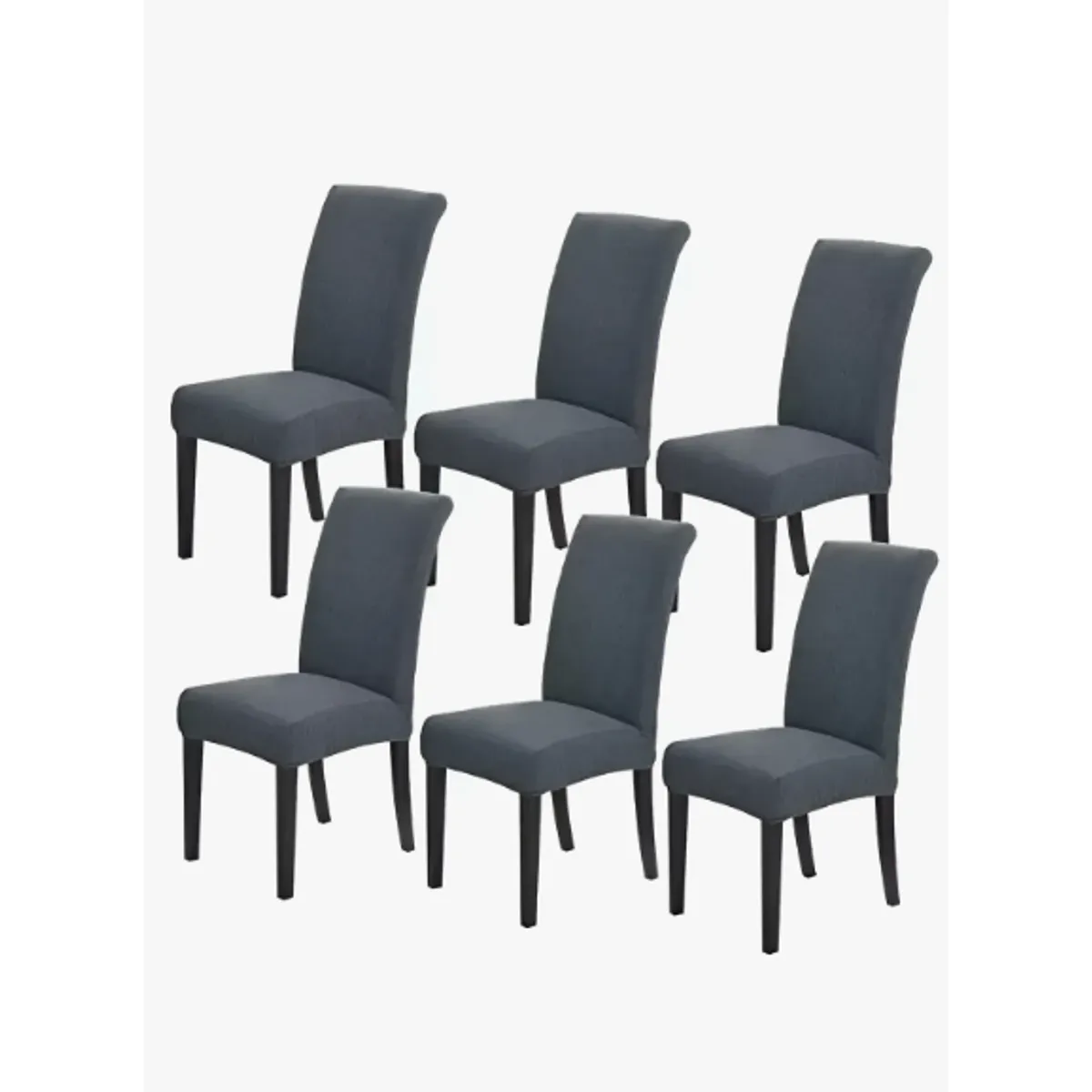 GENERICO - Pack 6 Funda De Silla Para Comedor Diseño Flor Spandex Color Marrón Oscuro Diseño De La Tela Rayas