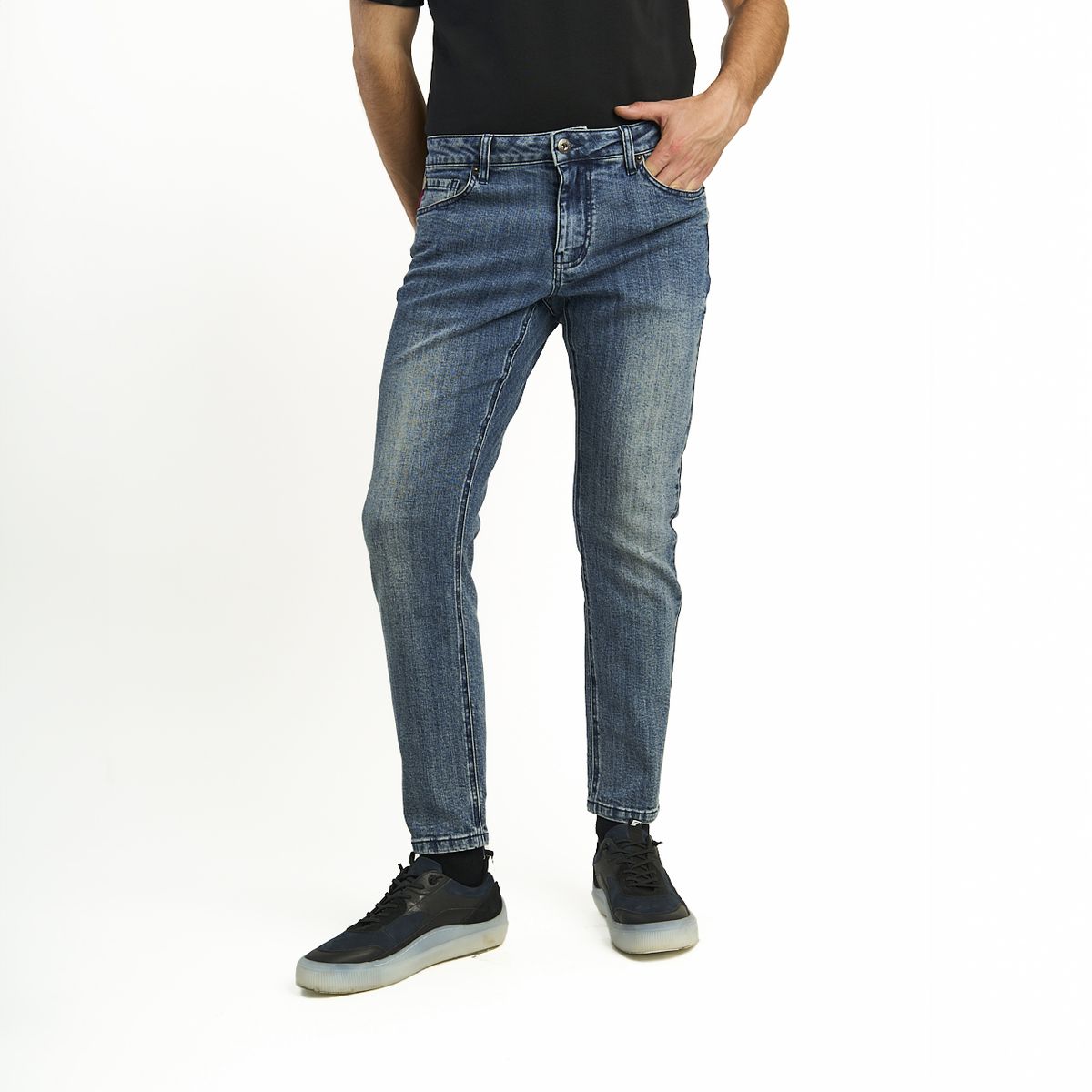 ELLUS - Jeans Ellus Hombre Slim Bordado E Ring Azul Med L23