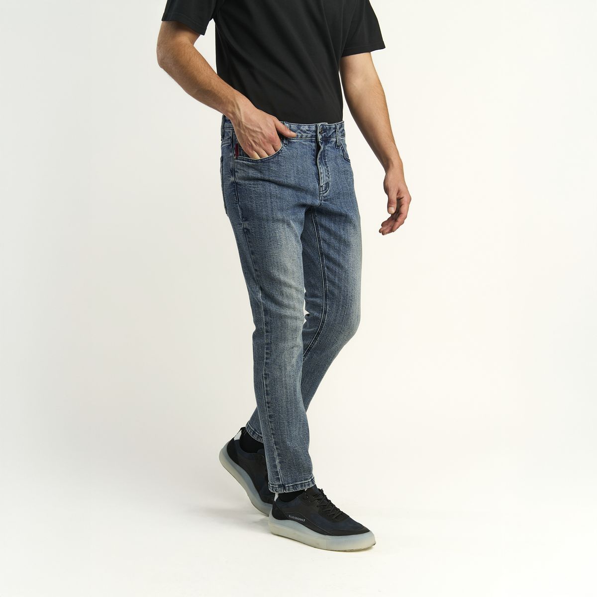 ELLUS - Jeans Ellus Hombre Slim Bordado E Ring Azul Med L23
