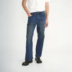 ELLUS - Jeans Hombre Flare Azul Med Oxidado L24