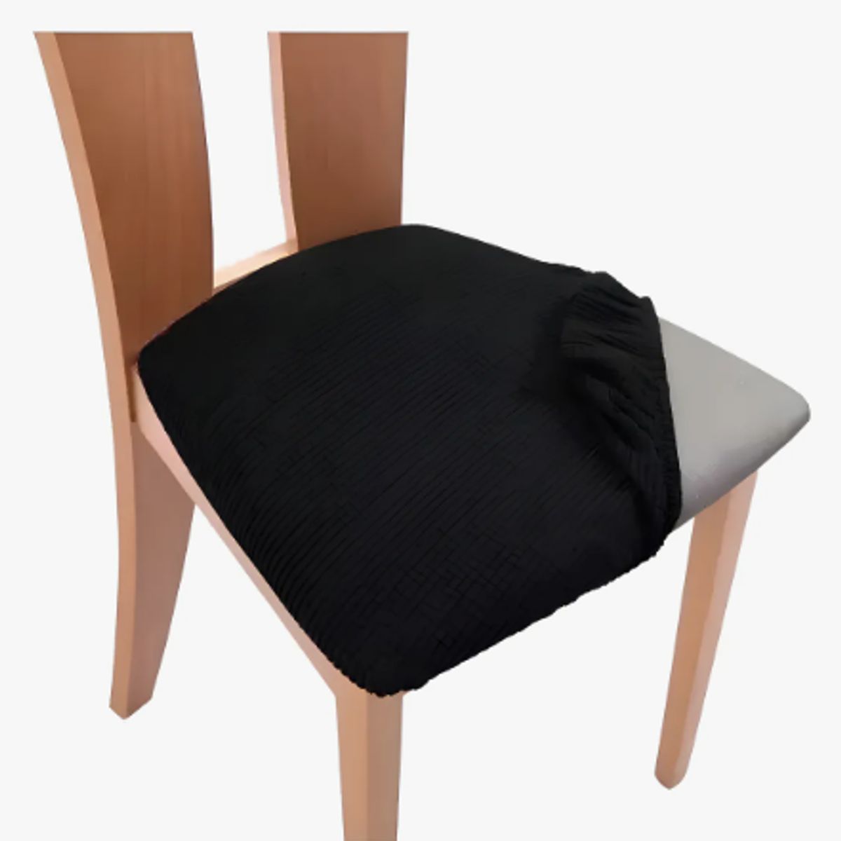 GENERICO - Funda de silla Cuadrille TY-003 negra pack 6 unidades 45x45 cm elástica