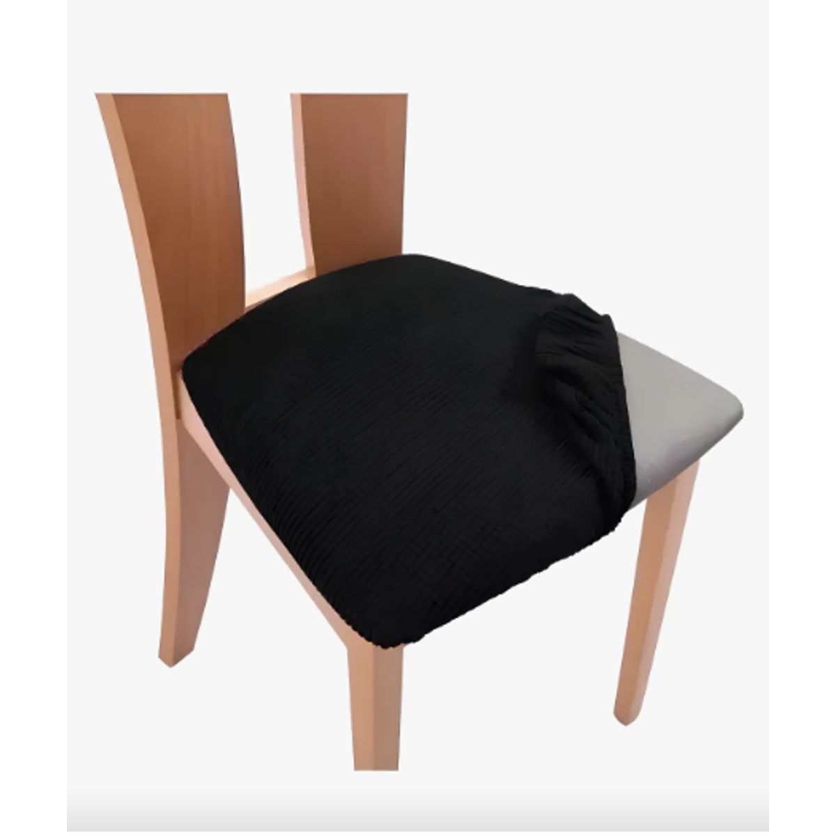 GENERICO - Funda de silla Cuadrille TY-003 negra pack 6 unidades 45x45 cm elástica