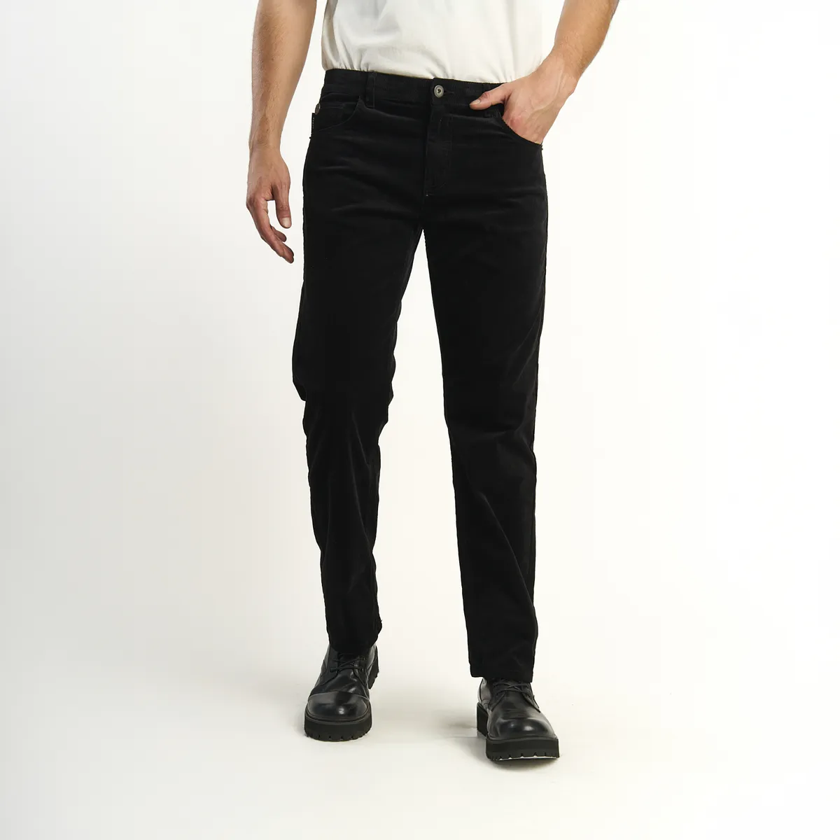 ELLUS - Pantalon Ellus Hombre Cotele Straight Tiro Medio Color