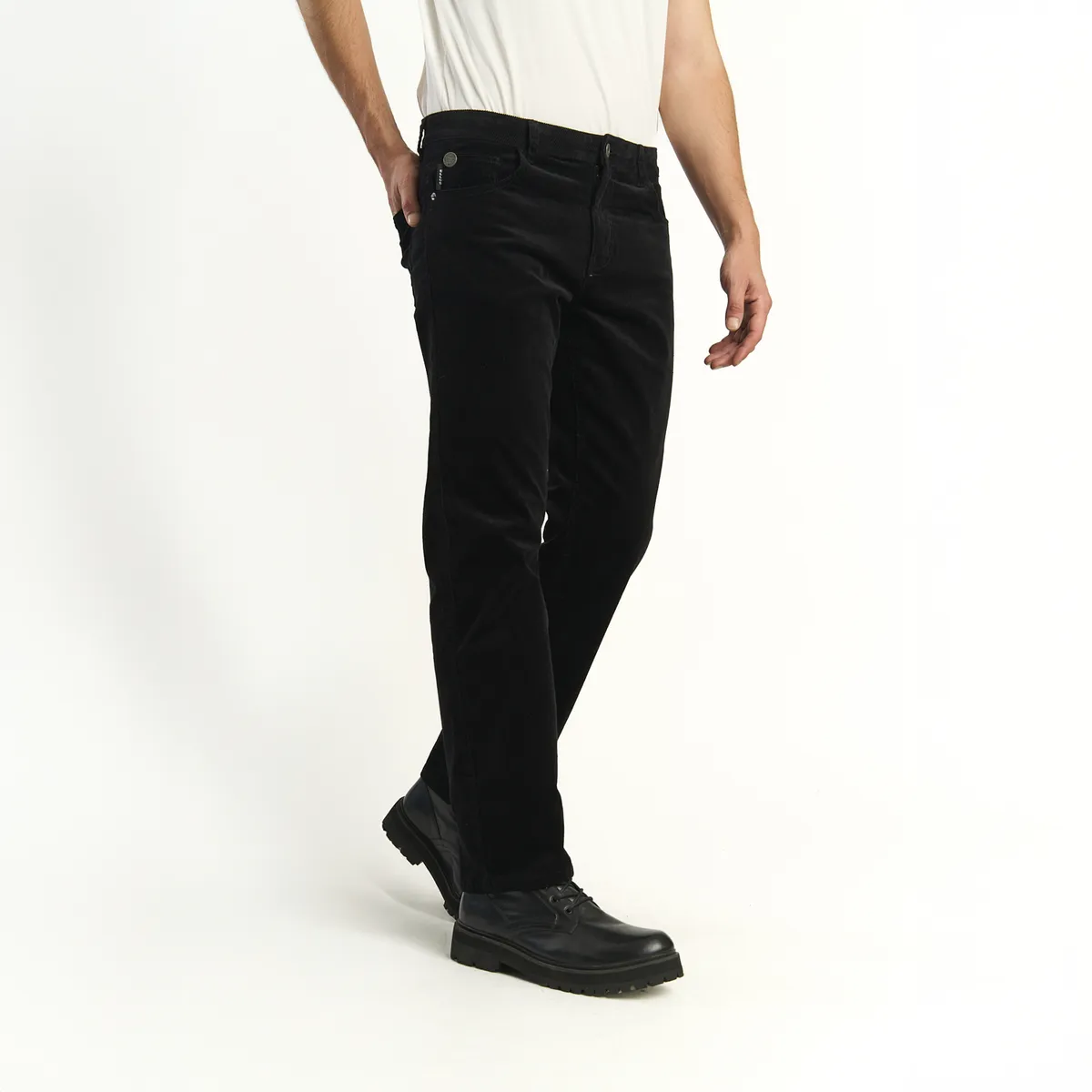 ELLUS - Pantalon Ellus Hombre Cotele Straight Tiro Medio Color