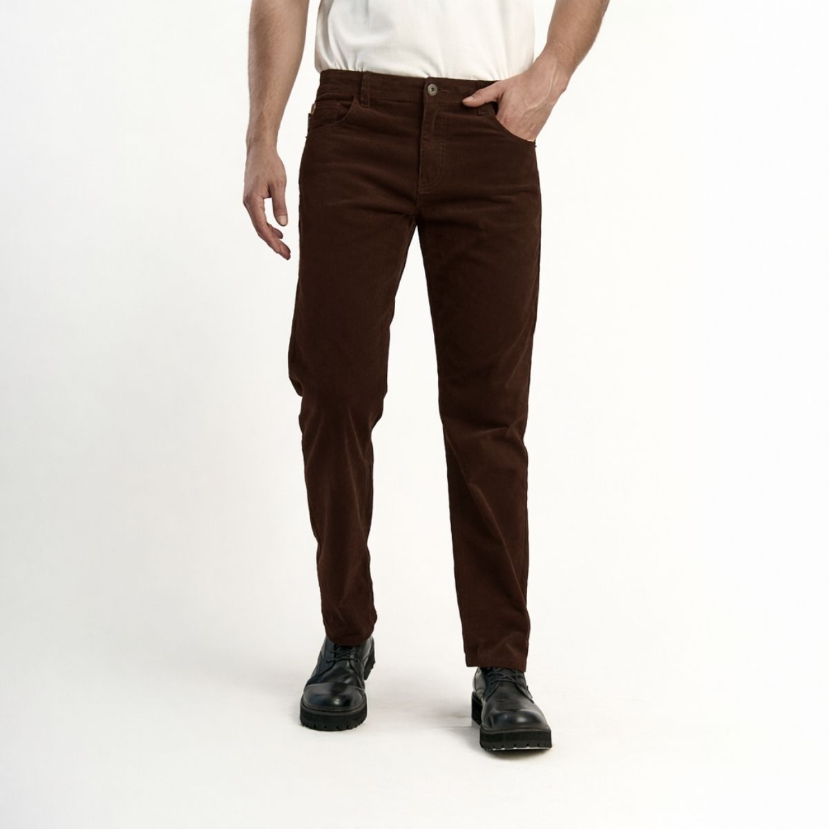 ELLUS - Pantalon Ellus Hombre Cotele Straight Tiro Medio Color