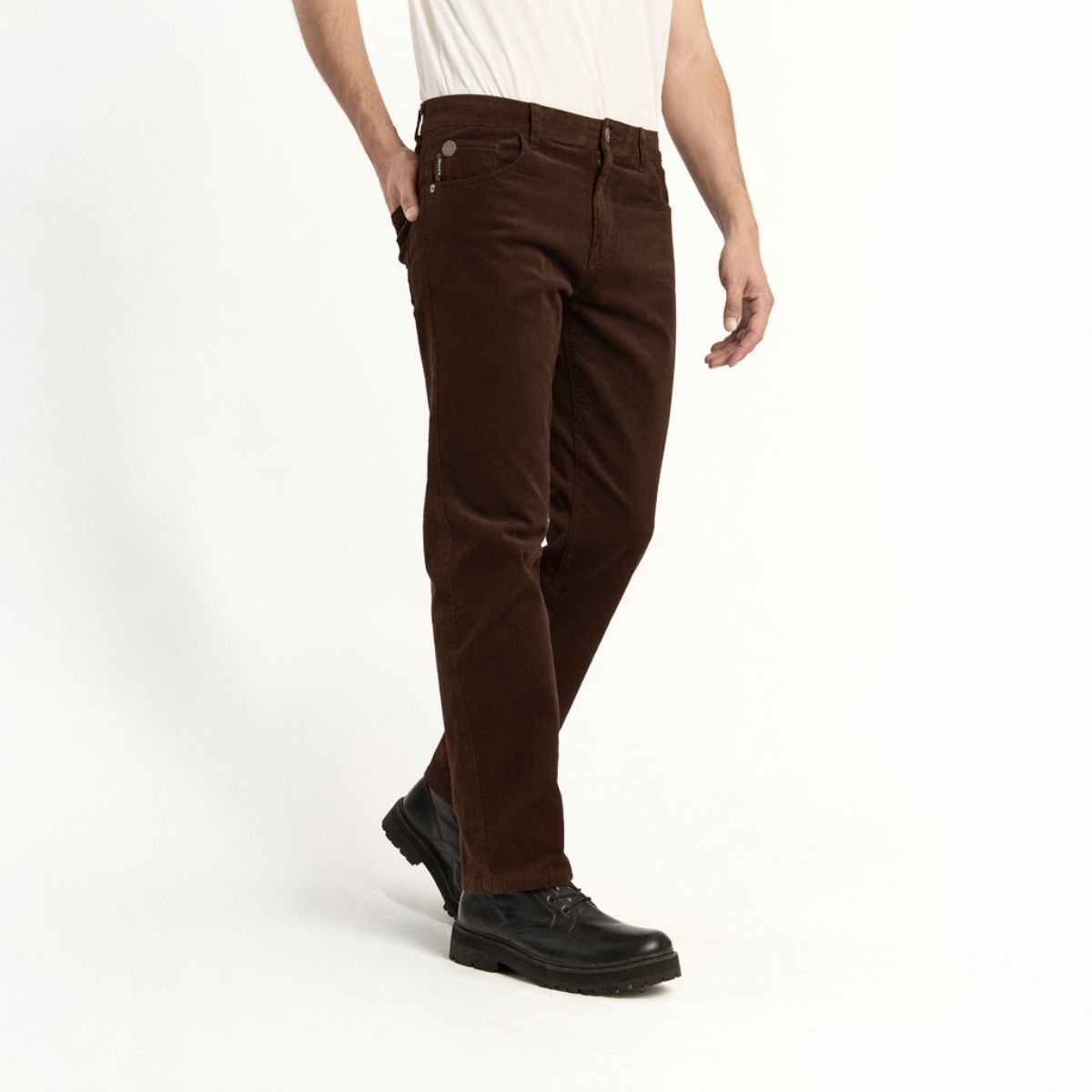 ELLUS - Pantalon Ellus Hombre Cotele Straight Tiro Medio Color