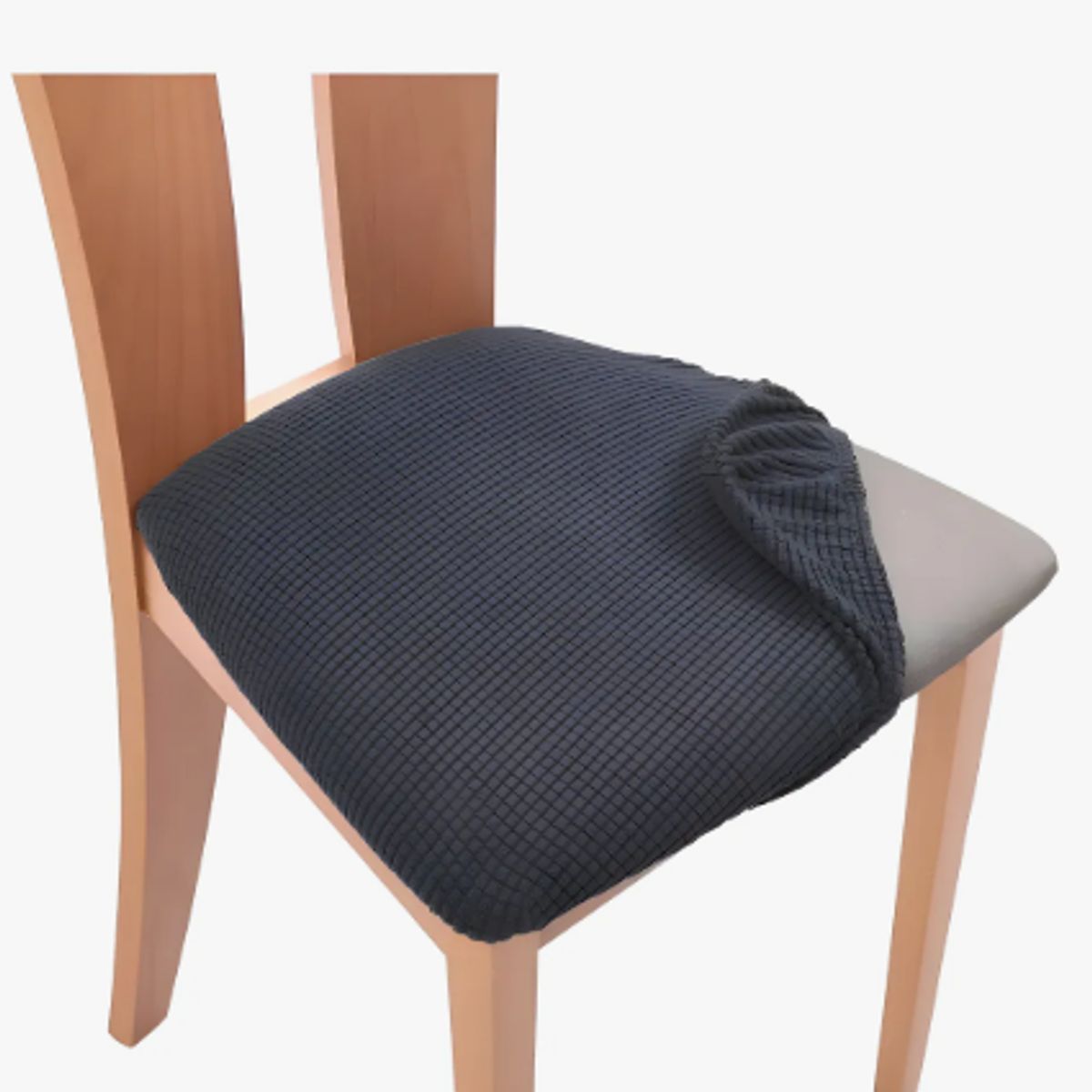 GENERICO - Funda para silla Cuadrille TY-003 color gris liso con asiento de 45cm x 45cm - pack x 6 unidades
