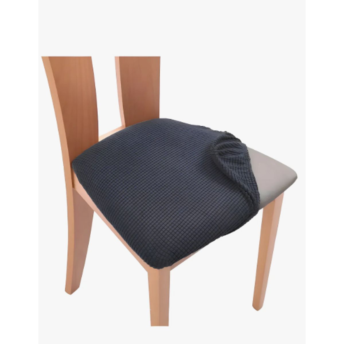 GENERICO - Funda para silla Cuadrille TY-003 color gris liso con asiento de 45cm x 45cm - pack x 6 unidades