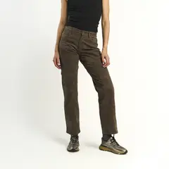 ELLUS - Pantalon Mujer Carpintero Recta Cafe