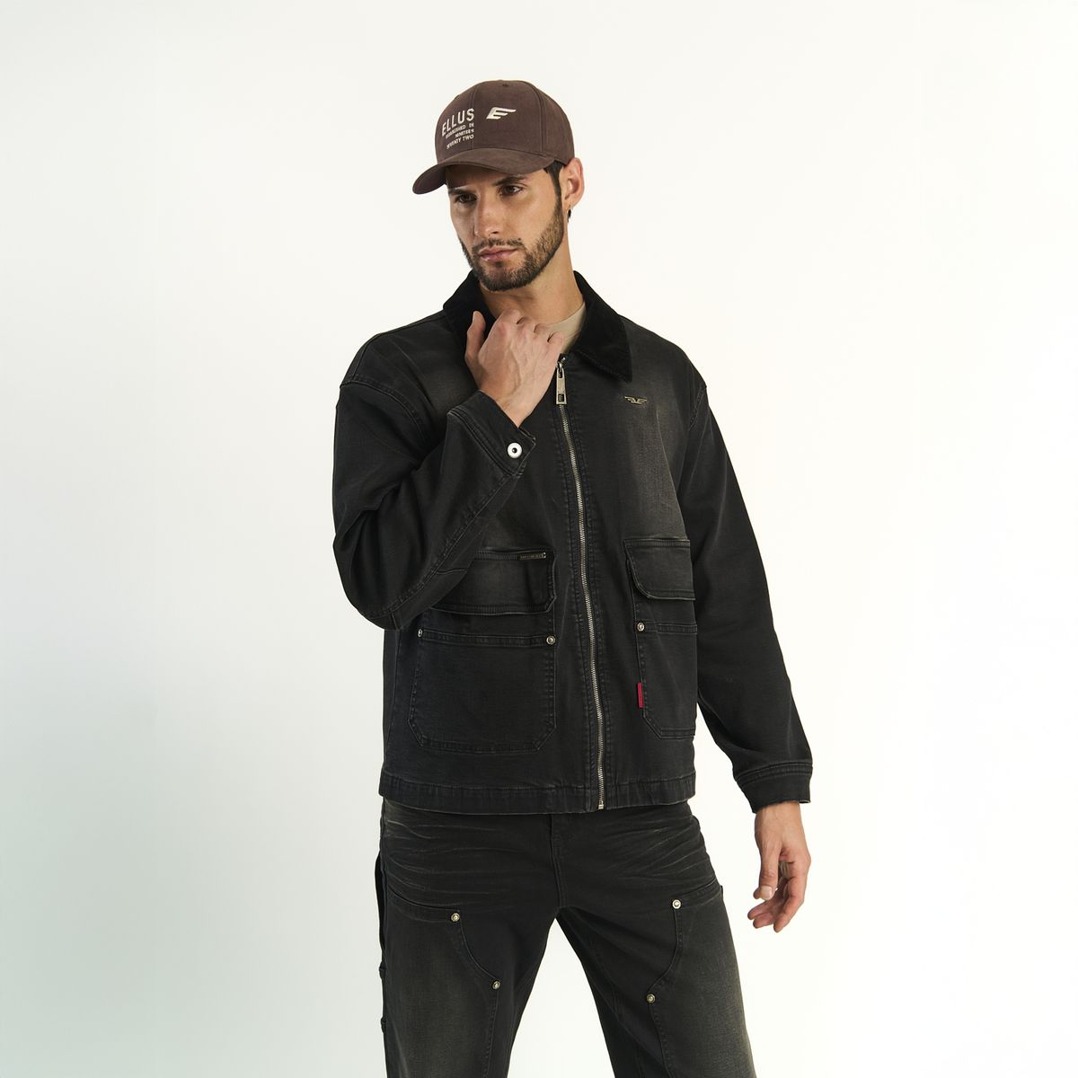 ELLUS - Chaqueta Ellus Hombre Chiporro Café Envejecido