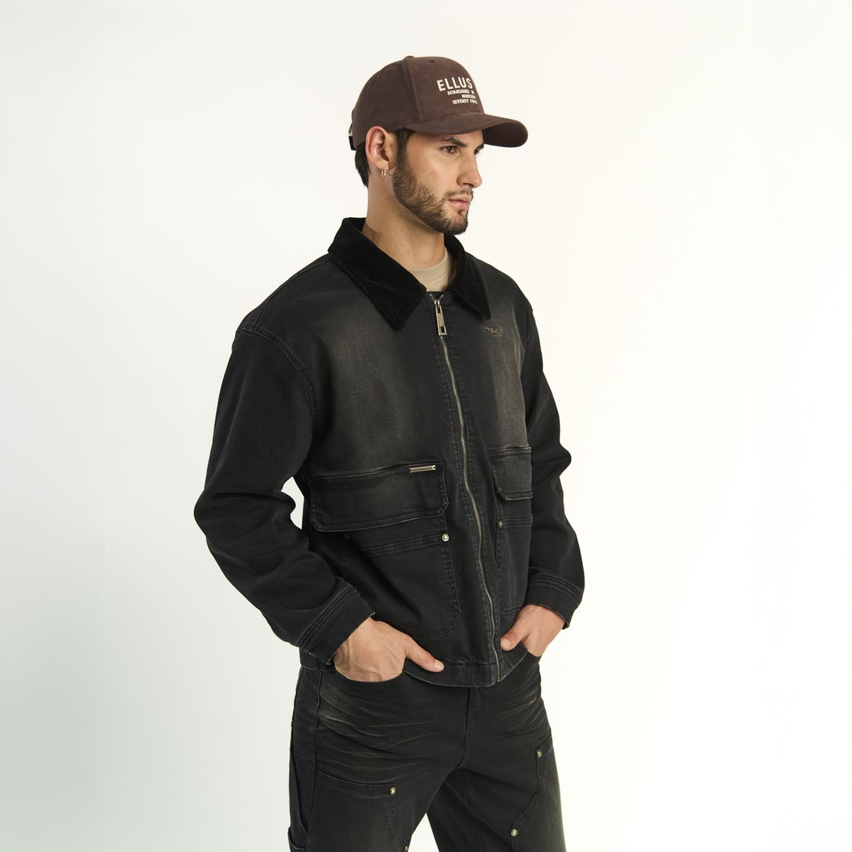 ELLUS - Chaqueta Ellus Hombre Chiporro Café Envejecido