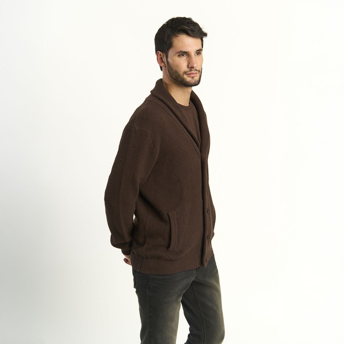 ELLUS - Cardigan Ellus Hombre  Pesado Botones