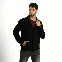 ELLUS - Cardigan Hombre Pesado Botones