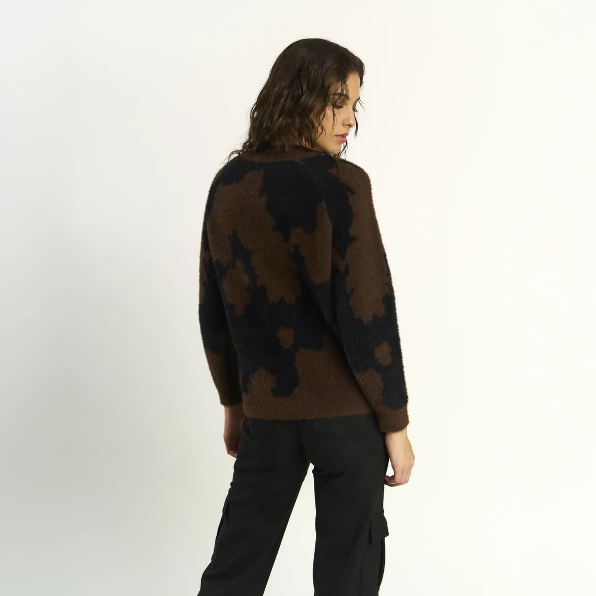 ELLUS - Sweater Ellus Mujer Regular Fit Leopardo