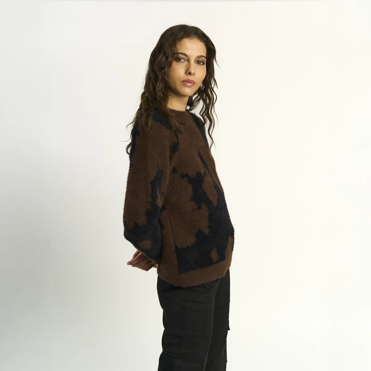 ELLUS - Sweater Ellus Mujer Regular Fit Leopardo