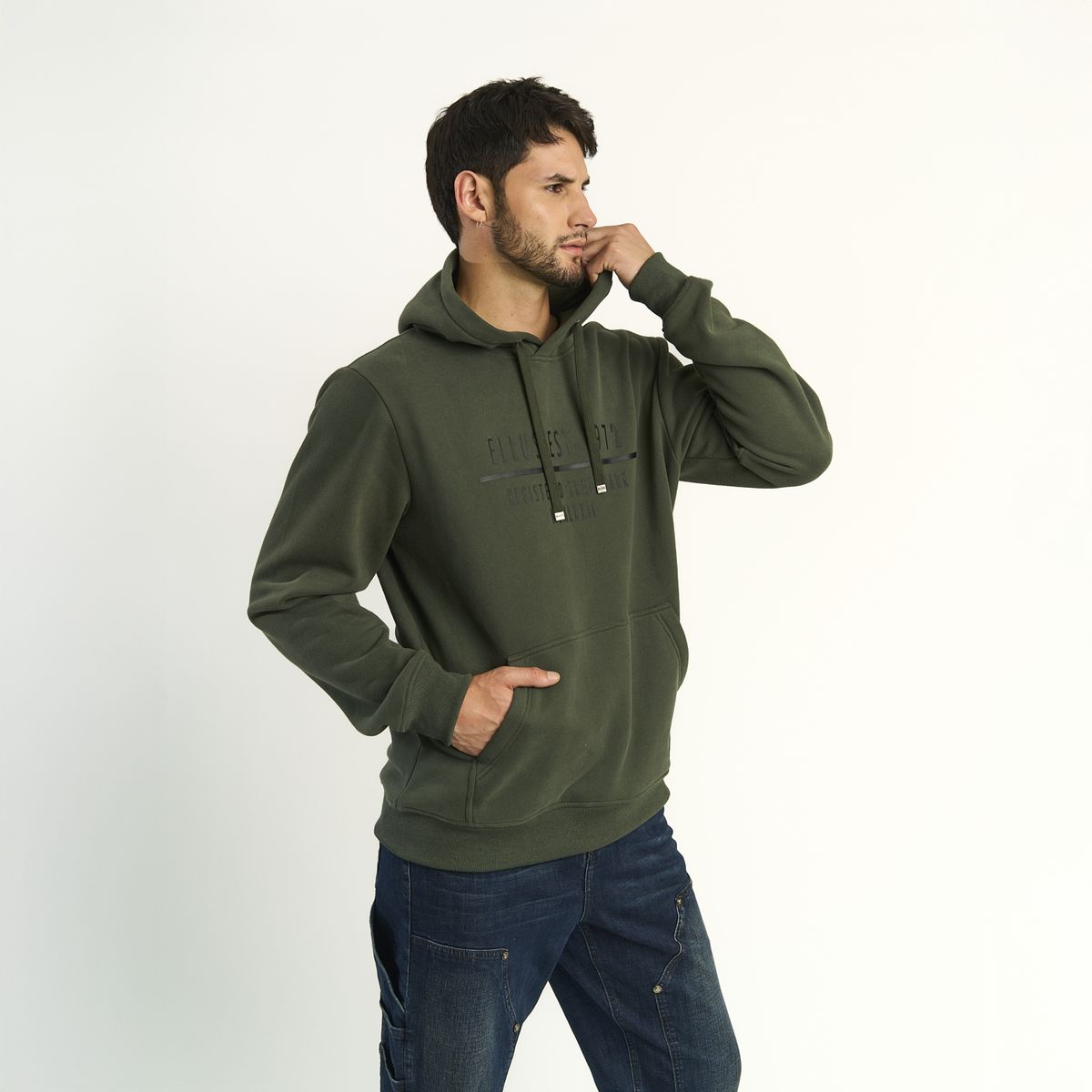 ELLUS - Poleron Ellus Hombre  Fleece Print Ellus Est-1972