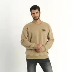 ELLUS - Poleron Hombre Cuello Redondo Fleece Print Nipon