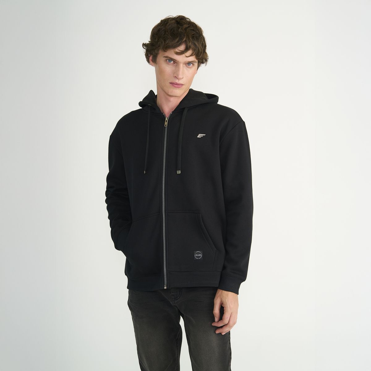 ELLUS - Poleron Ellus Hombre Full Zipper Bonded Piqué