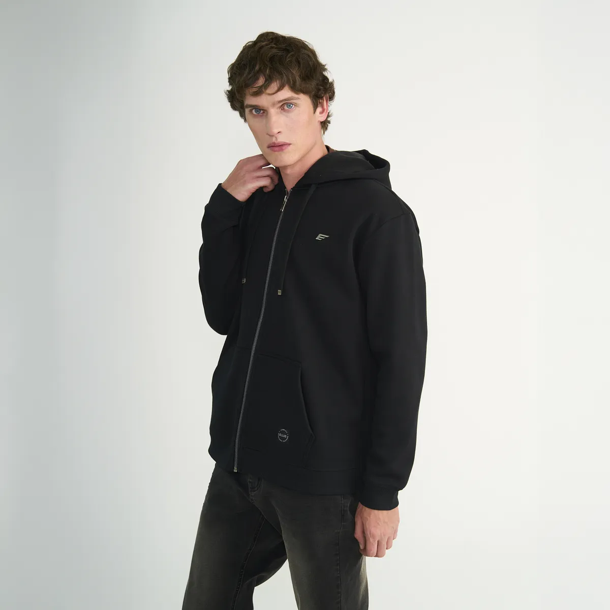 ELLUS - Poleron Ellus Hombre Full Zipper Bonded Piqué