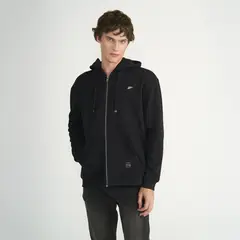 ELLUS - Poleron Hombre Full Zipper Bonded Piqué