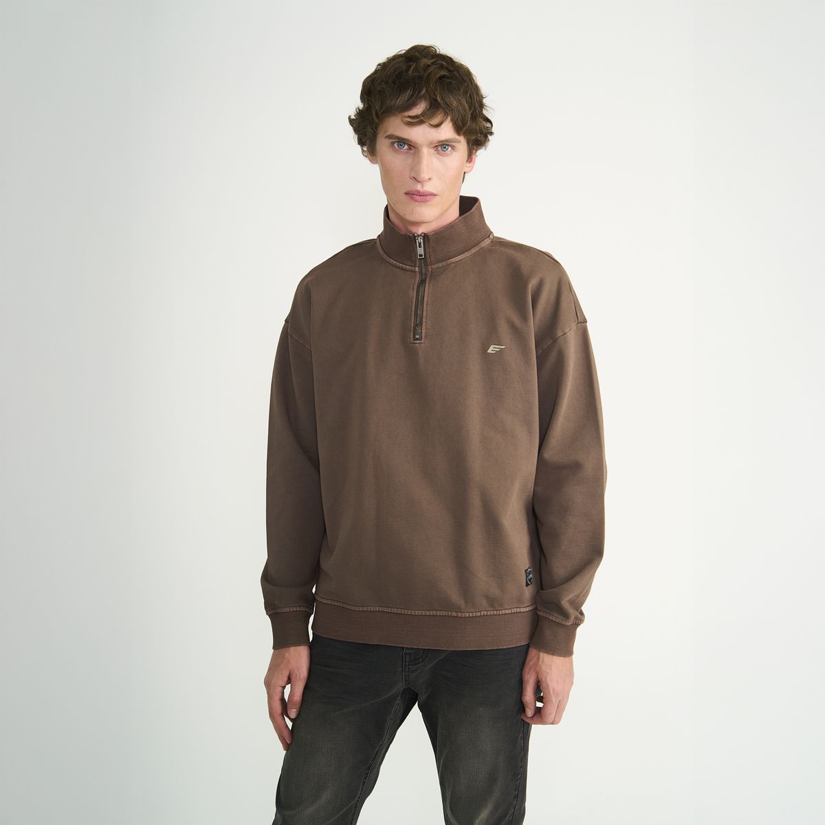 ELLUS - Poleron Ellus Hombre Mid Zipper Placa E