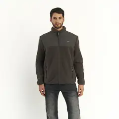 ELLUS - Polerón Hombre Cuello Alto Sherpa Full Zipper Quilted