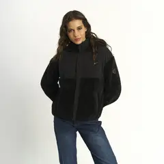 ELLUS - Poleron Mujer Sherpa Detalles Nylon