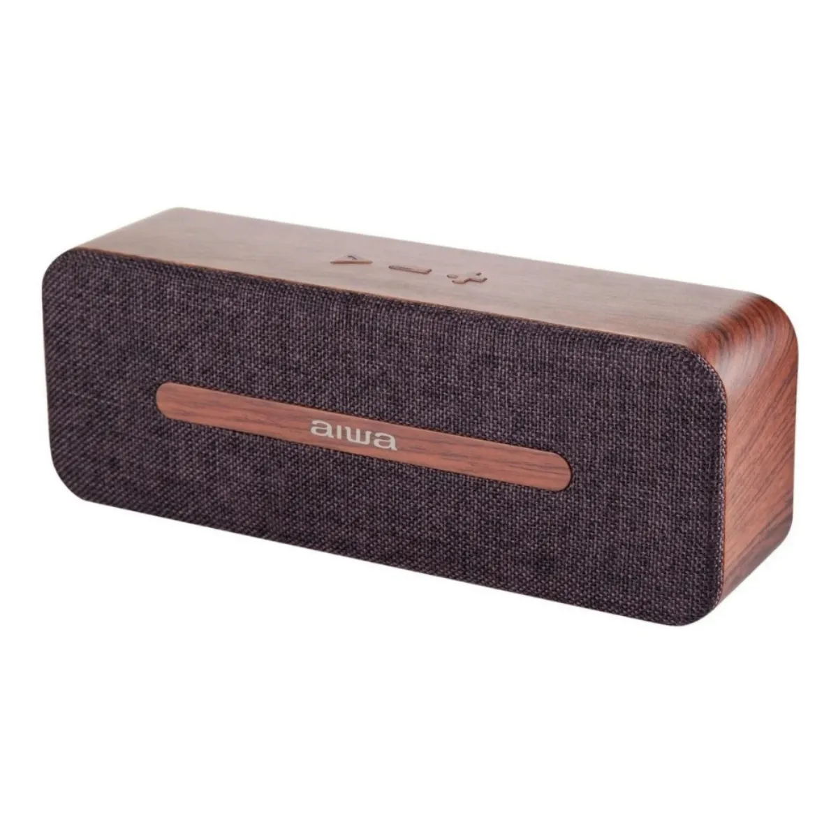AIWA - Parlante Bluetooth Aiwa Acabado Elegante Madera Café AWP70