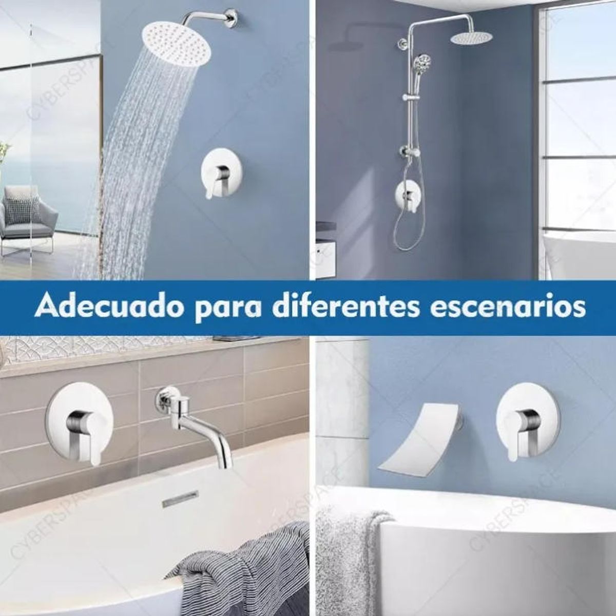 WUWAWDOGA - Monomando Ducha Empotrado Válvula De 3 Vías De Cobre Complet
