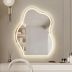 BLUEDREAMER - Espejo Con Luz Led Touch De Lujo Para Tocador O Baño 50x70cm