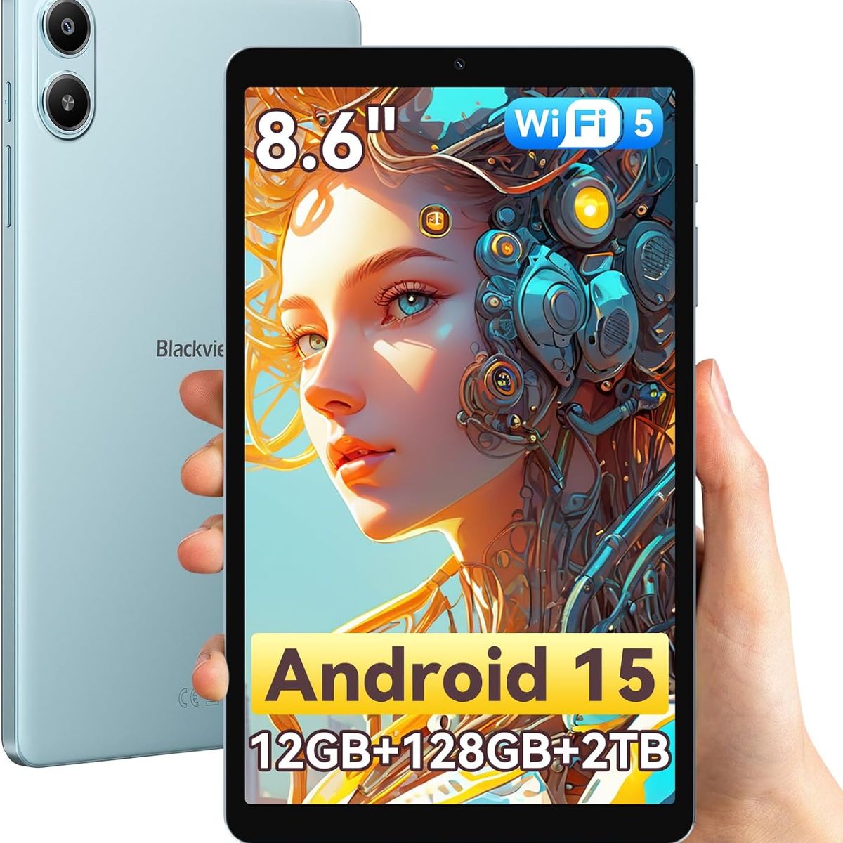BLACKVIEW - Blackview LINK 2 Tableta 12GB+128GB 8.68 pulgadas Android 15-azul