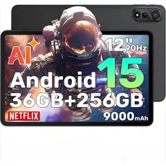 BLACKVIEW - MEGA2 WIFI Tableta 24GB+256GB 12 pulgadas 9000mAh Android 15-Gris