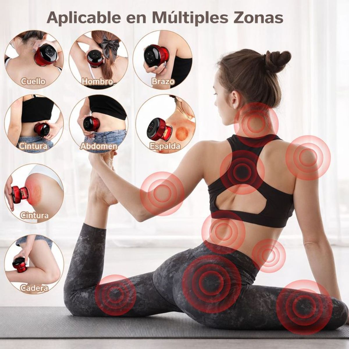 MOVI - Masajeador Inteligente con Ventosas de Succión Corporal para Relajación Profunda