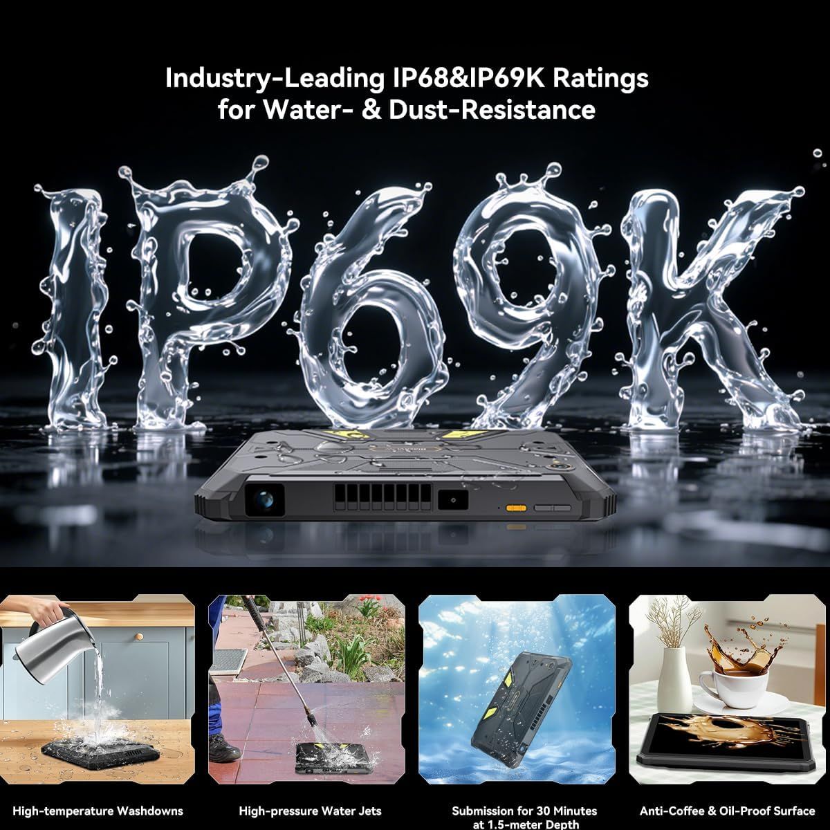 BLACKVIEW - Blackview Active 12 Pro 5G Tableta 36GB+256GB 11 pulgadas 30000mAh 108MP Android 15-Negro