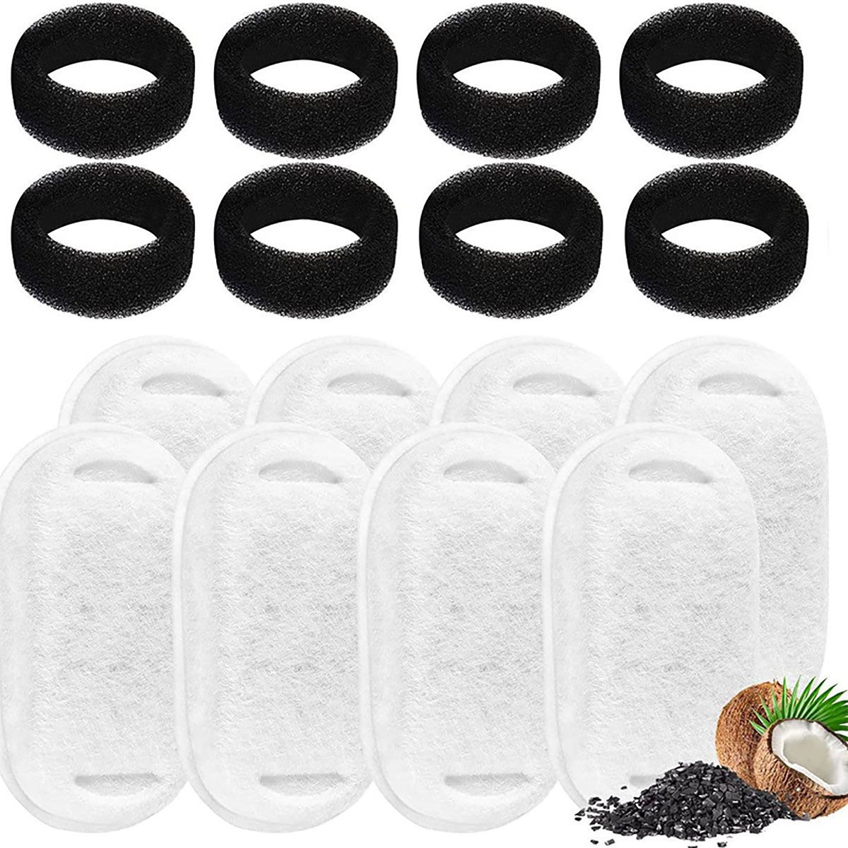 MOONCORE - 16 filtros para fuente de agua para gatos - Repuesto para dispensador automático de agua para perros